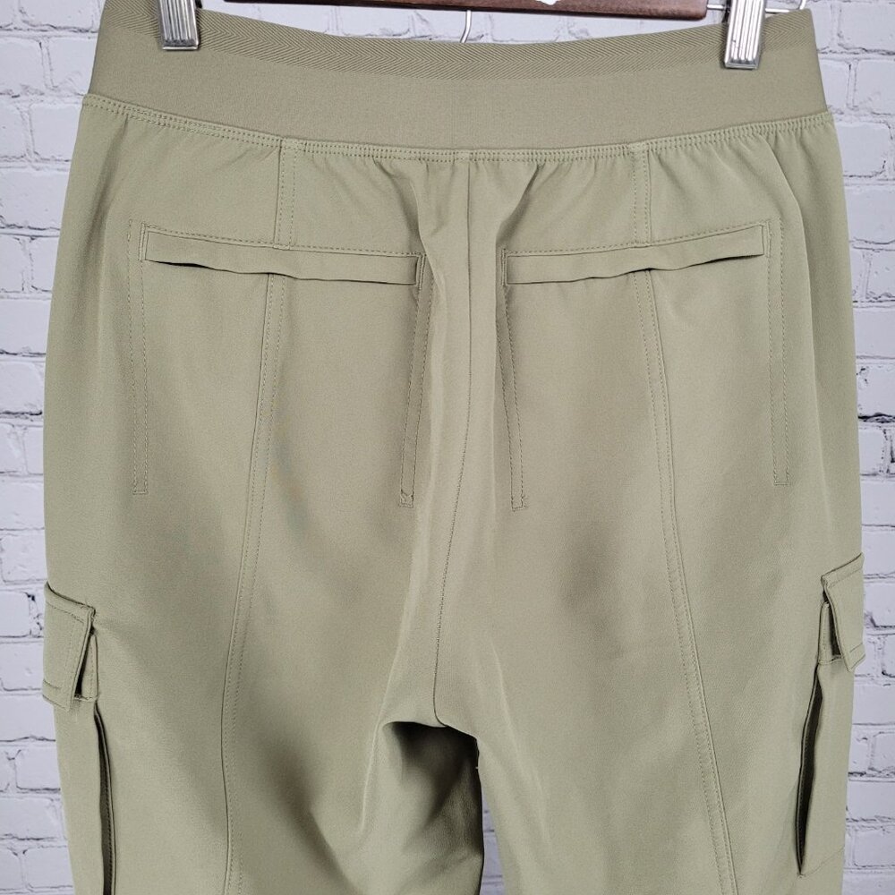 Athleta Green Athleisure Stretch High Rise Cargo Pockets Pants Size 4 (26x39) - Picture 7 of 13